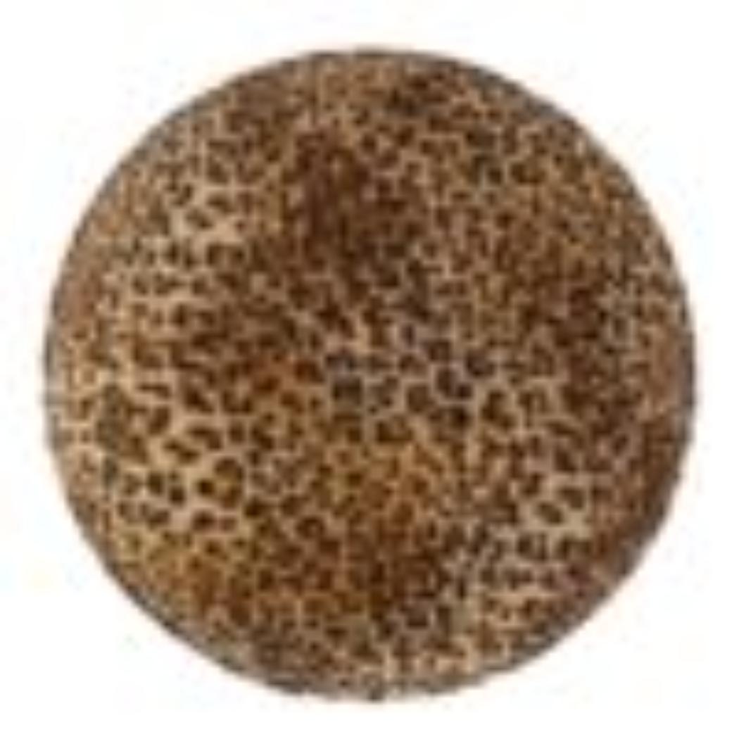 Leopard Print Footstool | Upholstered Seat | Nordic Style Legs | Compact Accent Stool