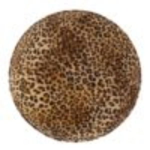 Leopard Print Footstool | Upholstered Seat | Nordic Style Legs | Compact Accent Stool