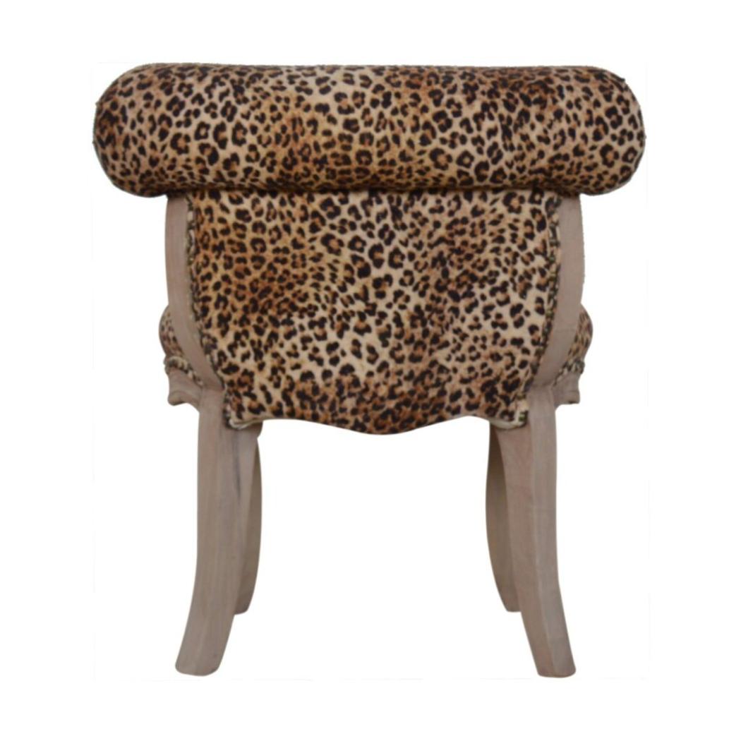 Leopard Print Studded Accent Chair | Upholstered Statement Seating | Living Room Furniture
