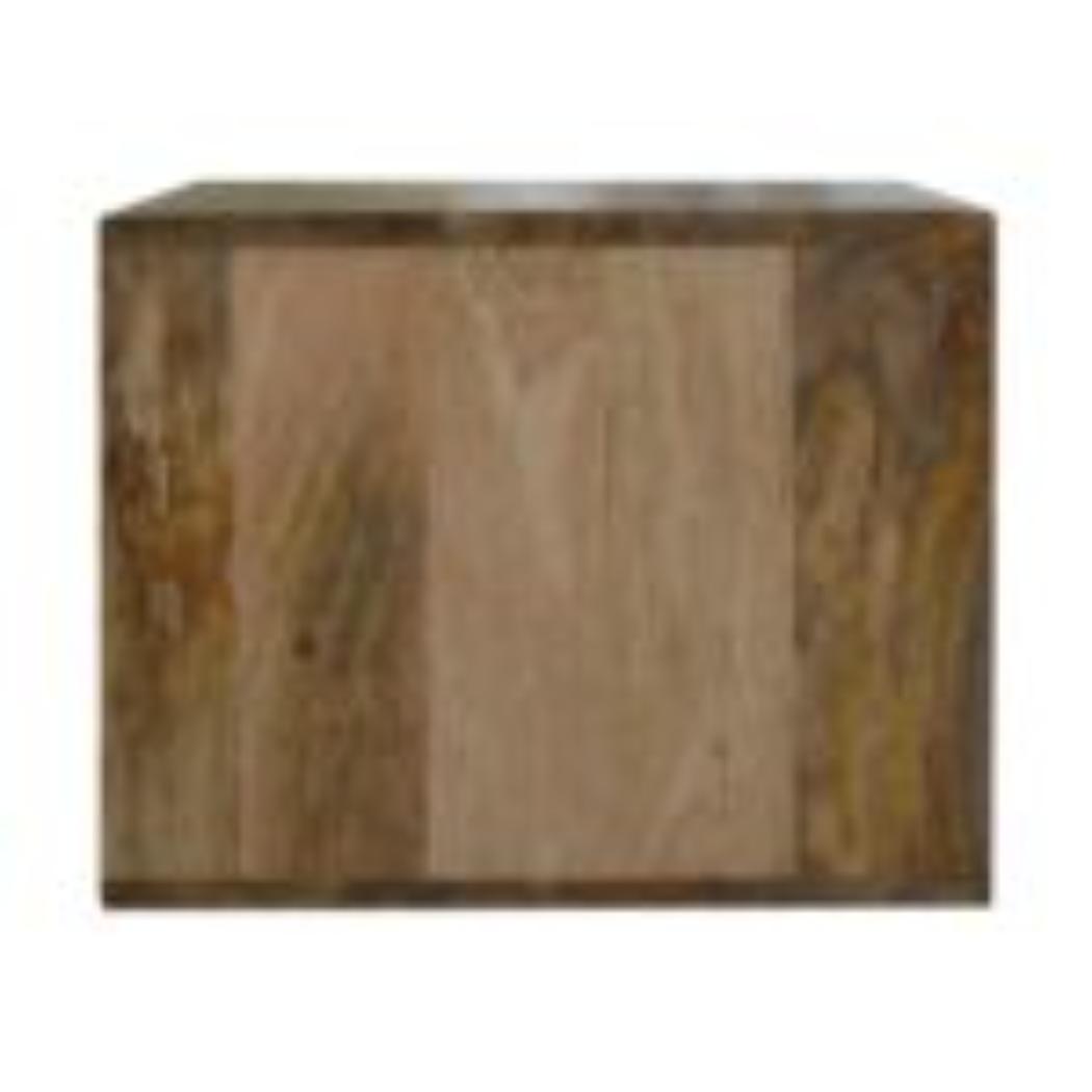 Leopard Print Wall-Mounted Bedside Table | Solid Mango Wood | Statement Storage