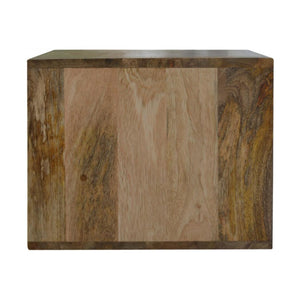 Leopard Print Wall-Mounted Bedside Table | Solid Mango Wood | Statement Storage