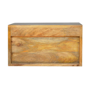 Leopard Print Wall-Mounted Bedside Table | Solid Mango Wood | Statement Storage
