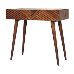Lille Console Table | Chestnut Finish | Slim Hallway Design
