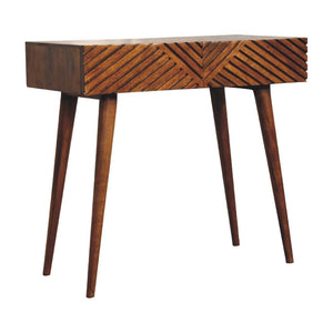 Lille Console Table | Chestnut Finish | Slim Hallway Design