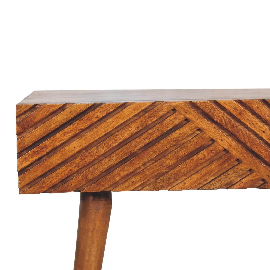 Lille Console Table | Chestnut Finish | Slim Hallway Design