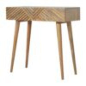 Lille Console Table | Solid Mango Wood | Natural Finish | Slim Hallway Furniture