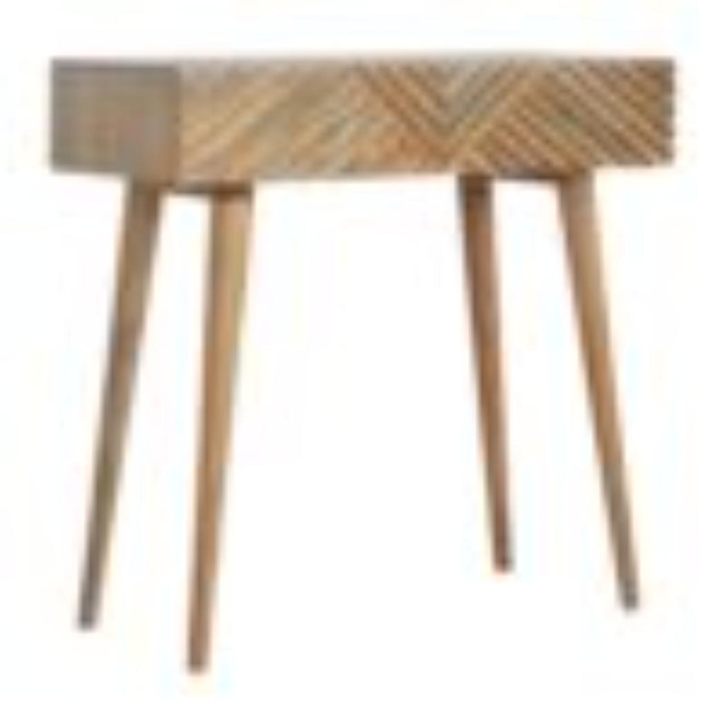 Lille Console Table | Solid Mango Wood | Natural Finish | Slim Hallway Furniture