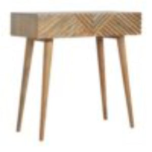 Lille Console Table | Solid Mango Wood | Natural Finish | Slim Hallway Furniture