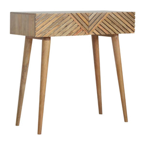 Lille Console Table | Solid Mango Wood | Natural Finish | Slim Hallway Furniture