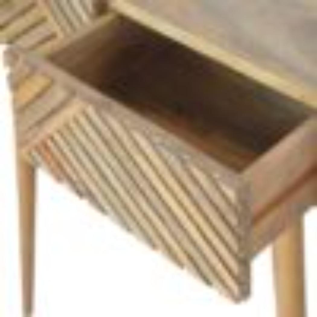 Lille Console Table | Solid Mango Wood | Natural Finish | Slim Hallway Furniture