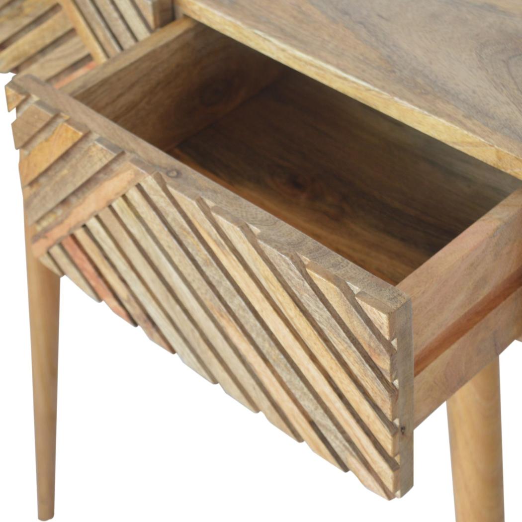 Lille Console Table | Solid Mango Wood | Natural Finish | Slim Hallway Furniture