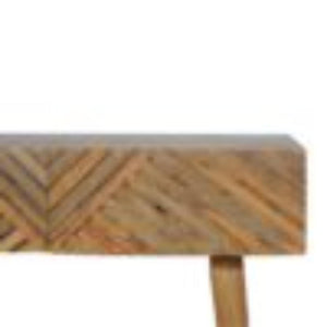 Lille Console Table | Solid Mango Wood | Natural Finish | Slim Hallway Furniture