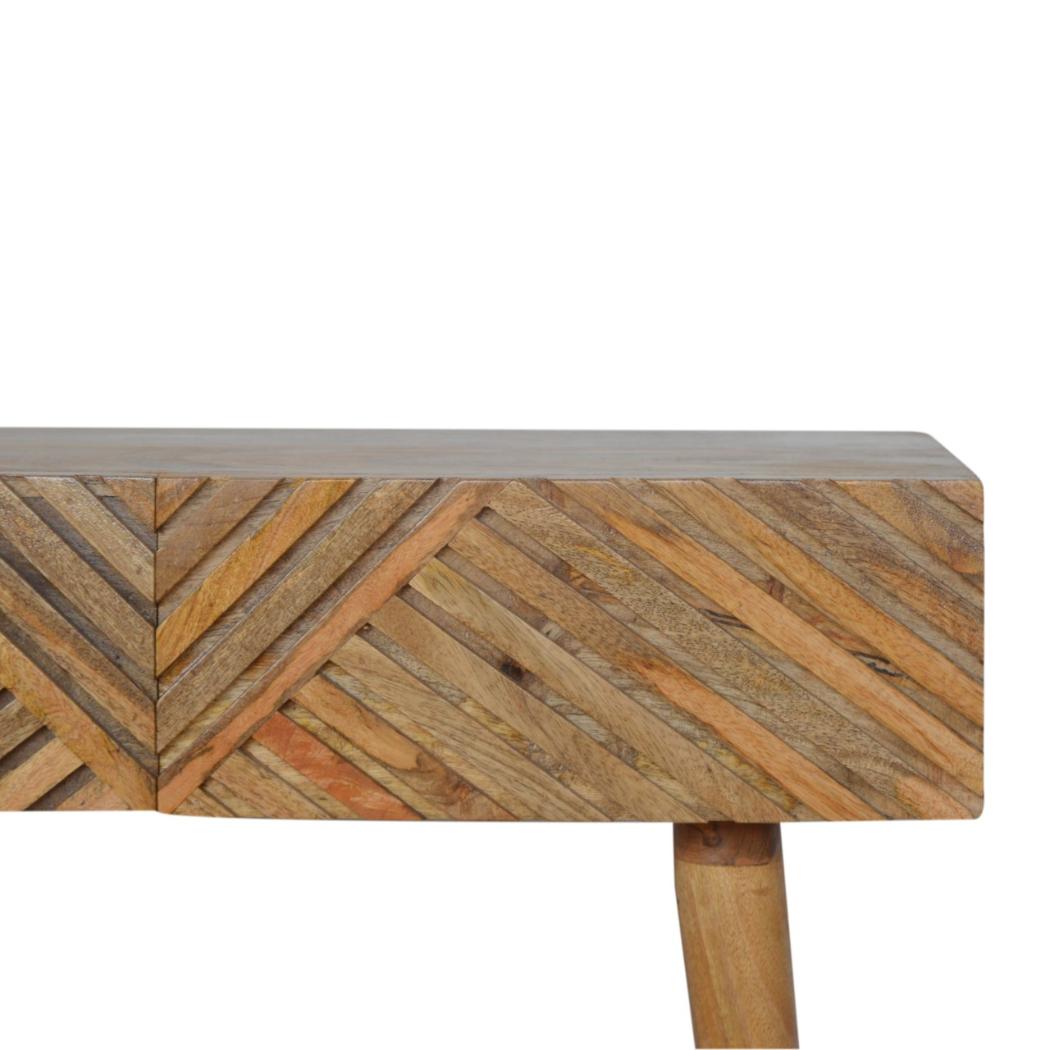 Lille Console Table | Solid Mango Wood | Natural Finish | Slim Hallway Furniture