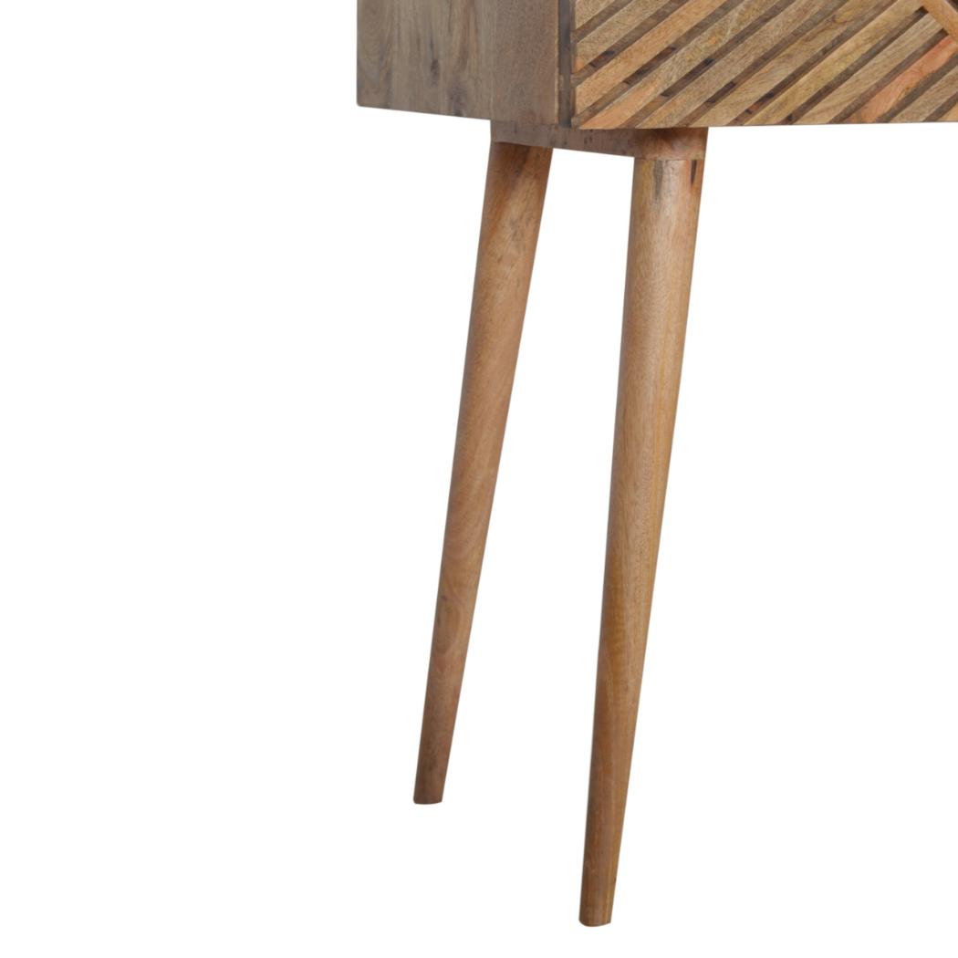 Lille Console Table | Solid Mango Wood | Natural Finish | Slim Hallway Furniture