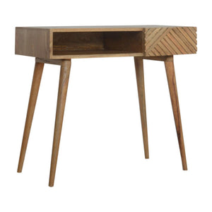 Lille Writing Desk | Solid Mango Wood | Natural Finish | Compact Home Office Table