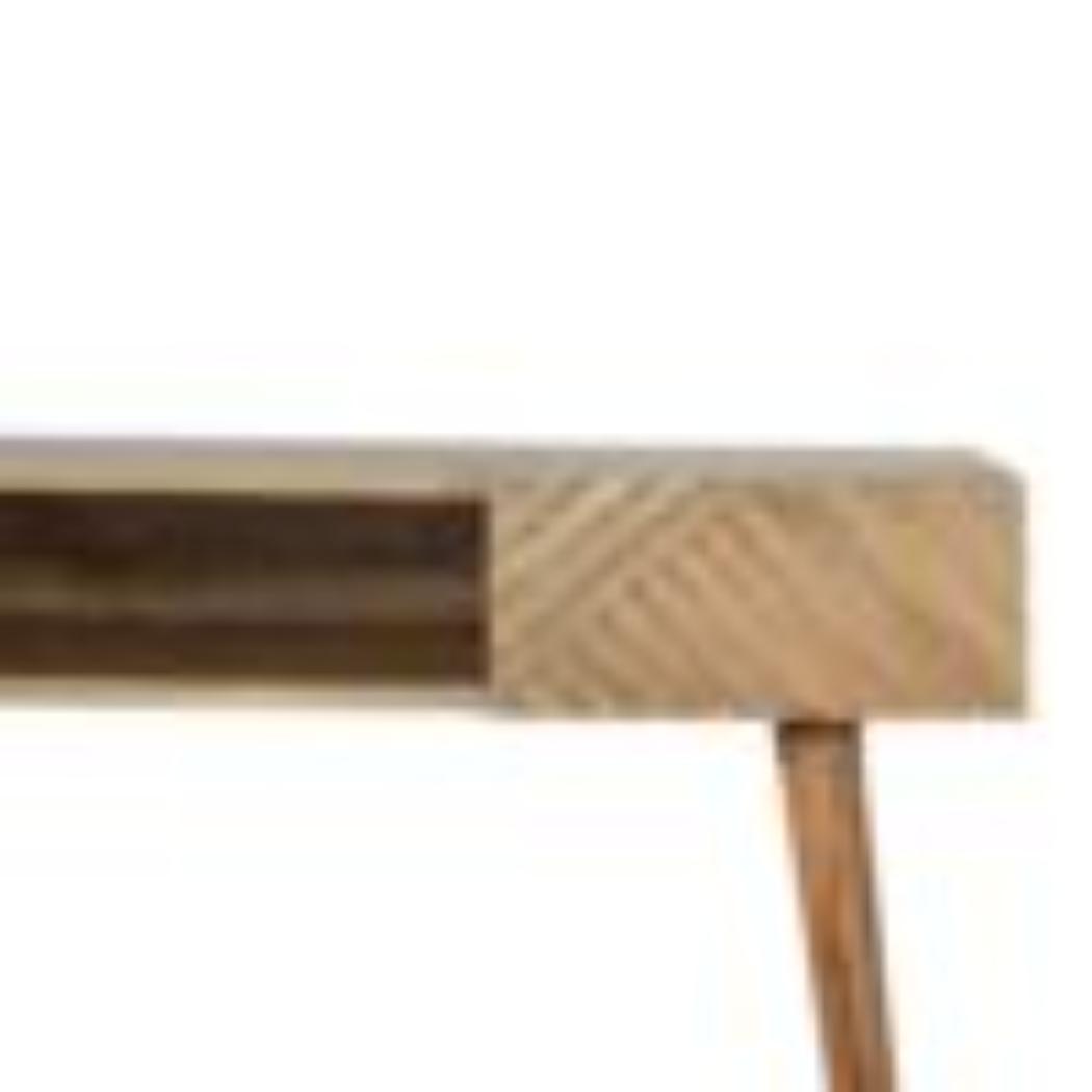 Lille Writing Desk | Solid Mango Wood | Natural Finish | Compact Home Office Table