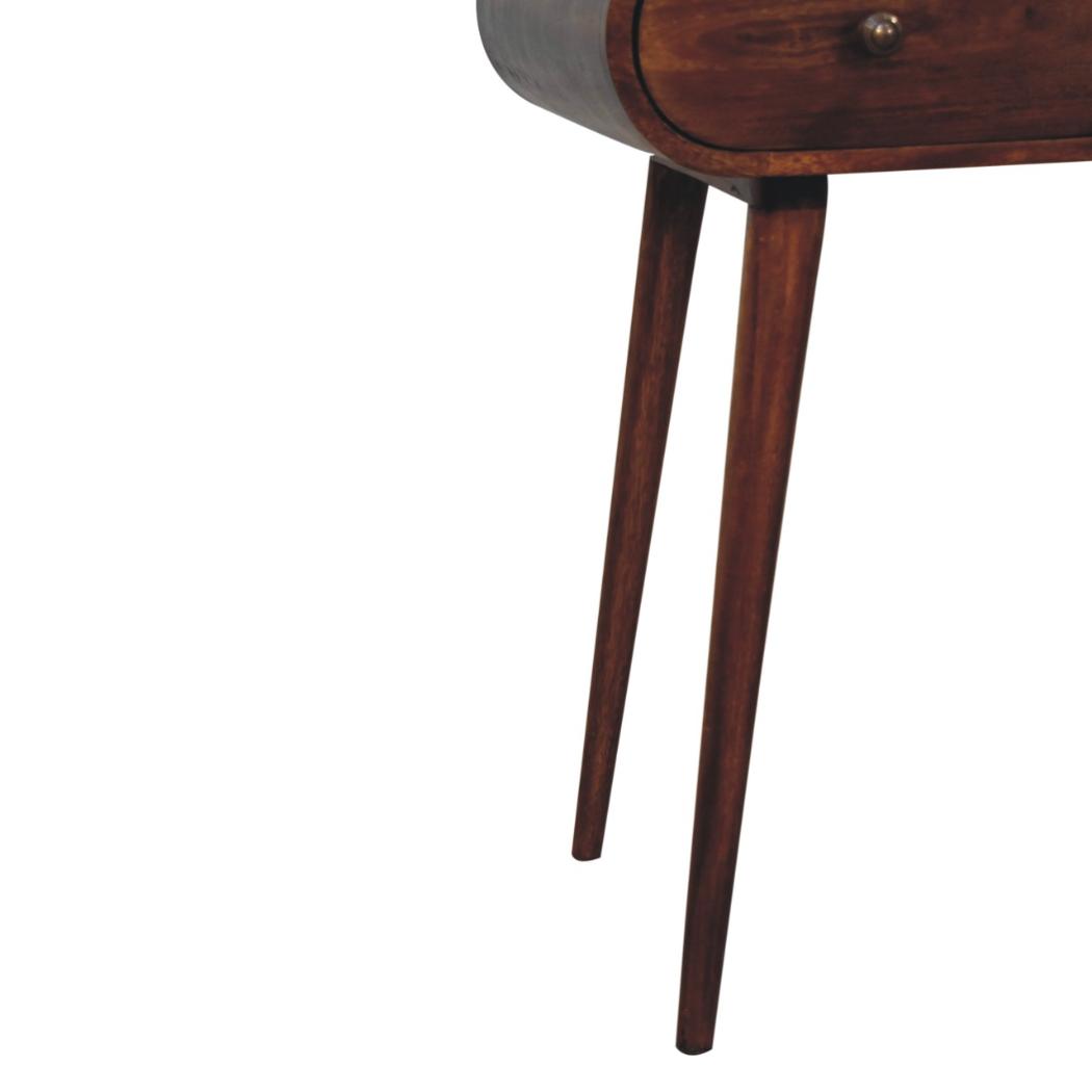London Arch Writing Desk | Chestnut Finish | Curved Workspace Design