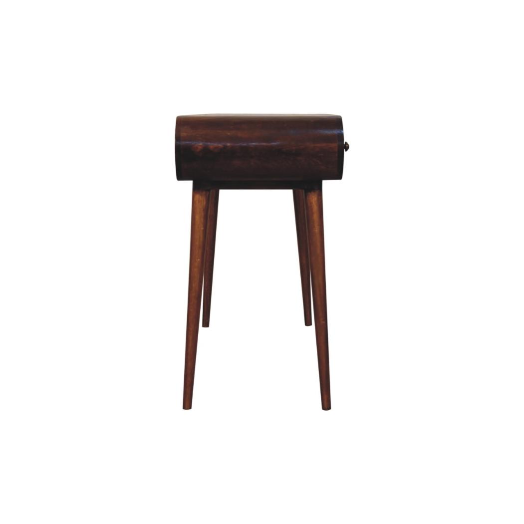 London Arch Writing Desk | Chestnut Finish | Curved Workspace Design