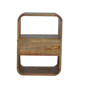 London Bedside Table | Rounded Solid Mango Wood Design | Bedroom Storage Furniture