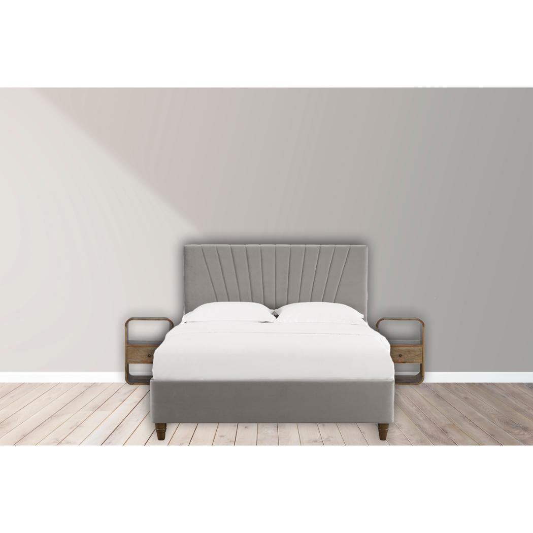 London Bedside Table | Rounded Solid Mango Wood Design | Bedroom Storage Furniture