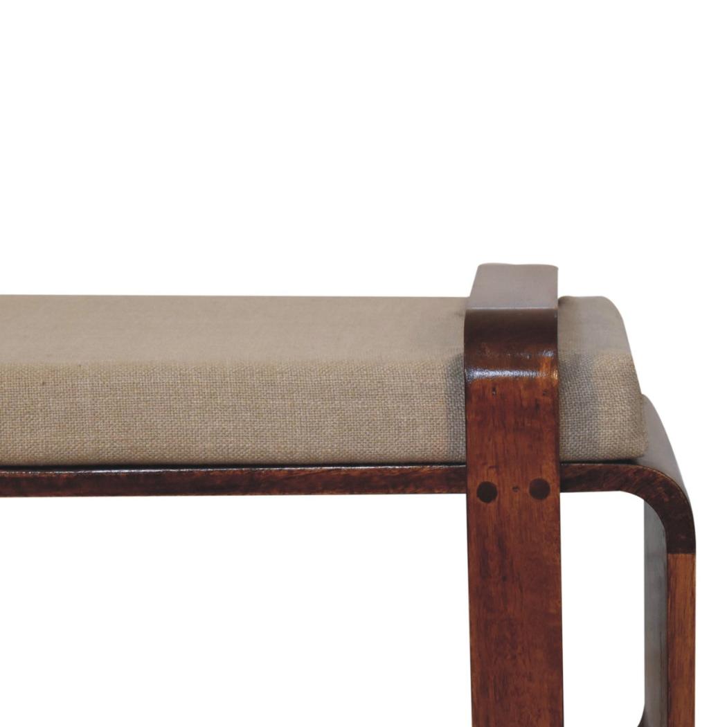 Loop Bench | Solid Mango Wood | Chestnut Finish