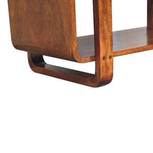 Loop Bench | Solid Mango Wood | Chestnut Finish