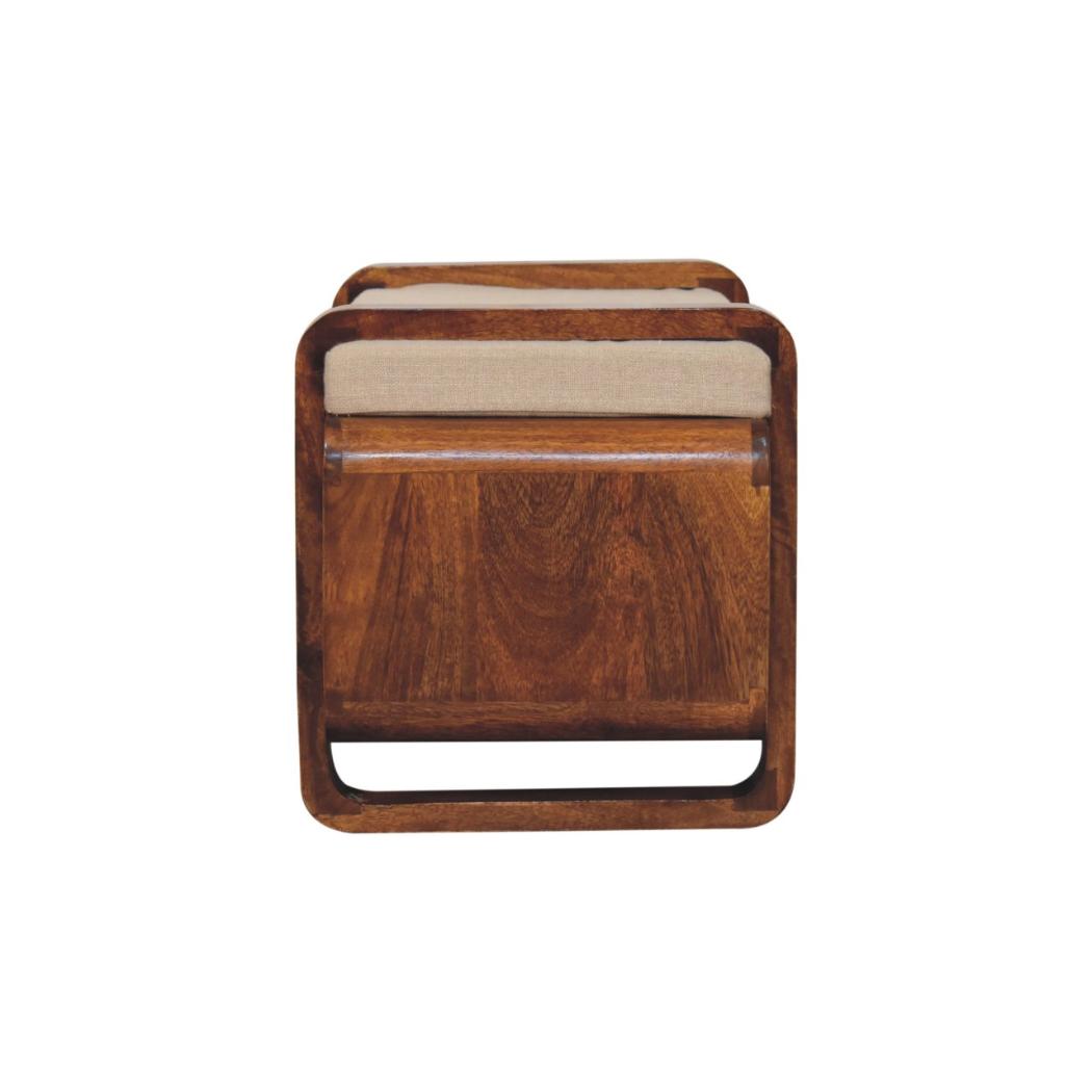 Loop Bench | Solid Mango Wood | Chestnut Finish