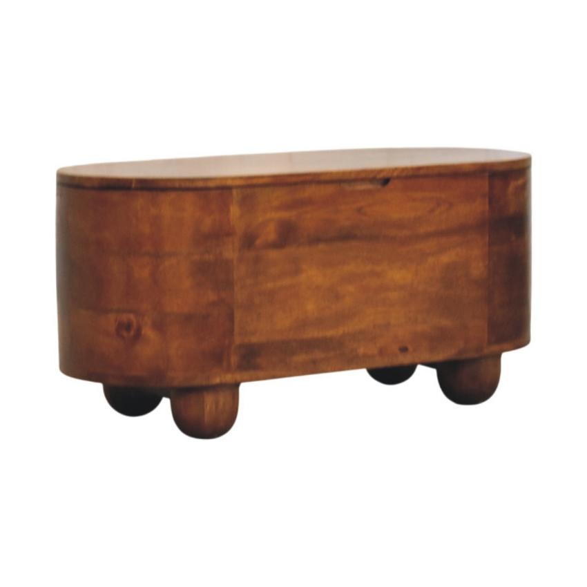 Loren Storage Box | Compact Home Organisation | Chestnut Finish