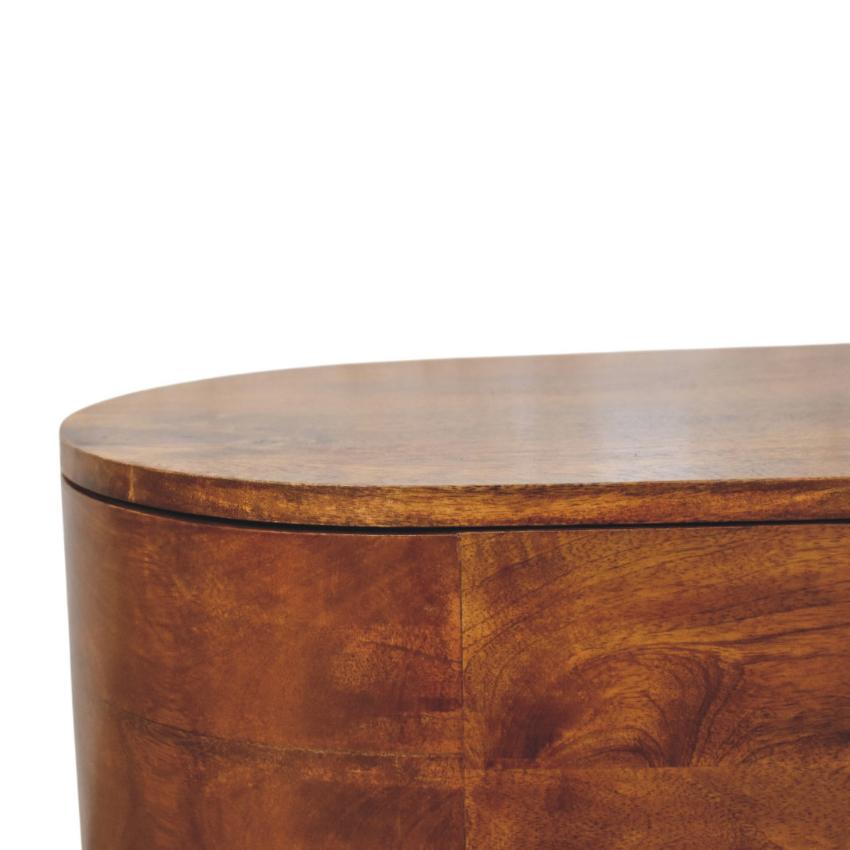 Loren Storage Box | Compact Home Organisation | Chestnut Finish