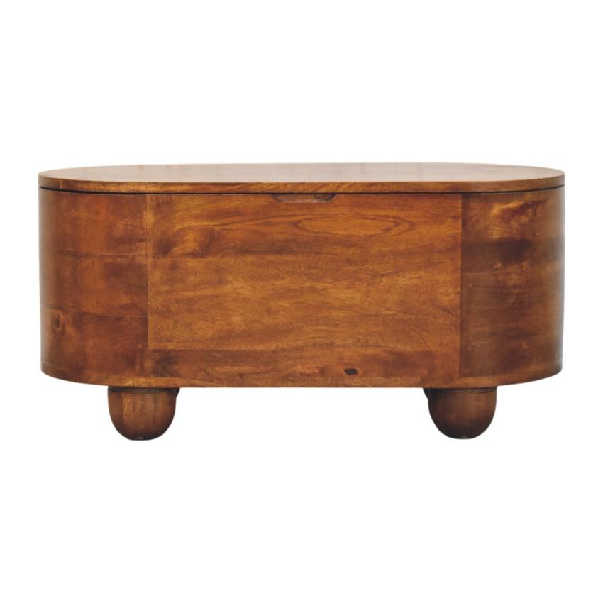 Loren Storage Box | Compact Home Organisation | Chestnut Finish