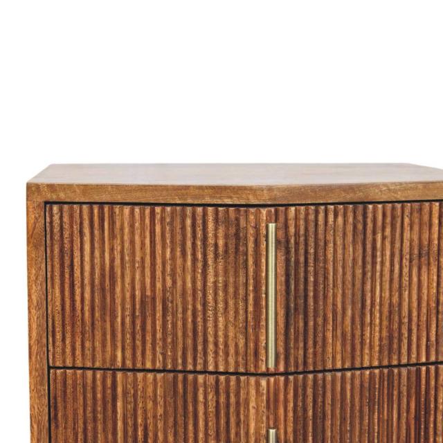 Louvre Bedside Unit | Wooden Bedside Table | Natural Bedroom Storage