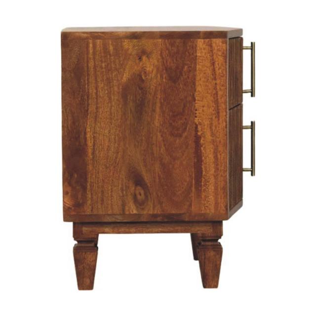 Louvre Bedside Unit | Wooden Bedside Table | Natural Bedroom Storage