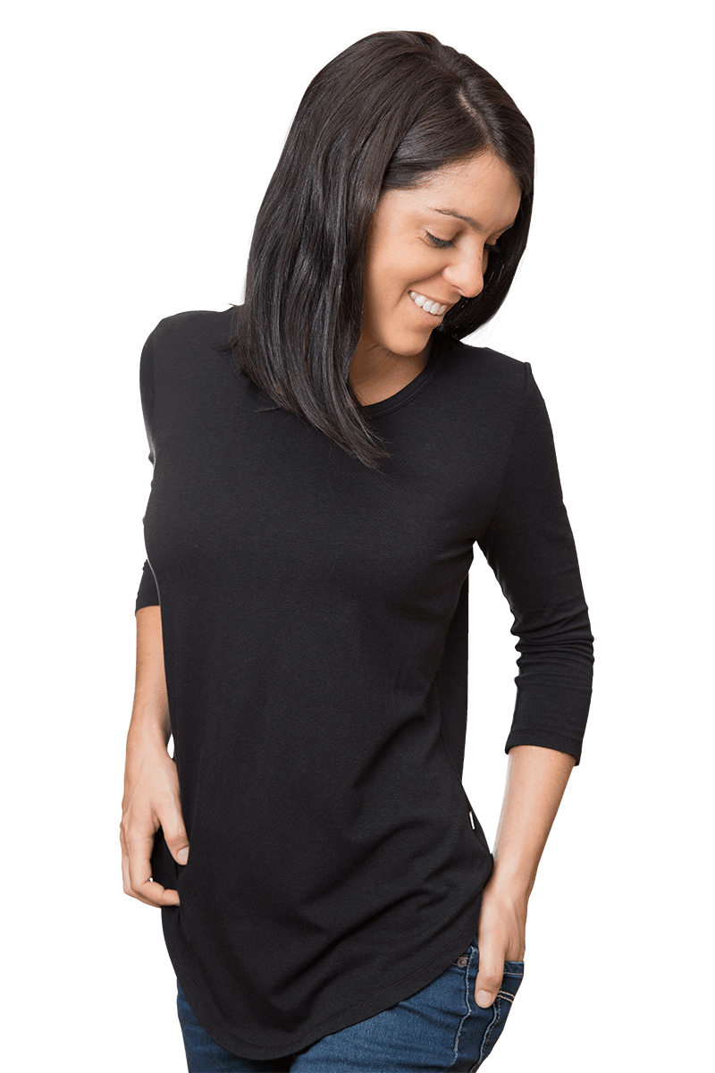 Women's Premium Bamboo 3/4 Sleeve T-shirts | Loose Fit | Sizes 8-20
