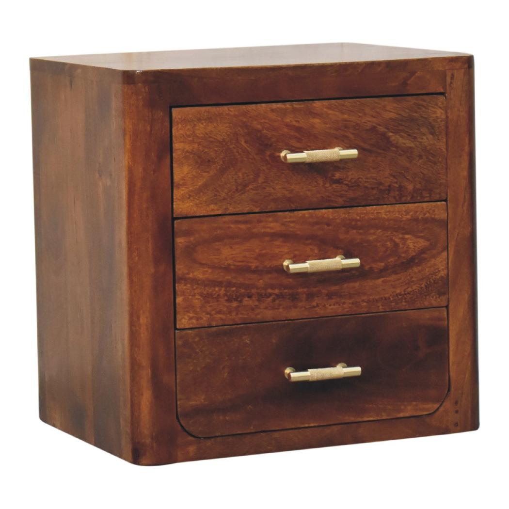 Luca Bedside Table | Compact Bedroom Storage | Contemporary Nightstand