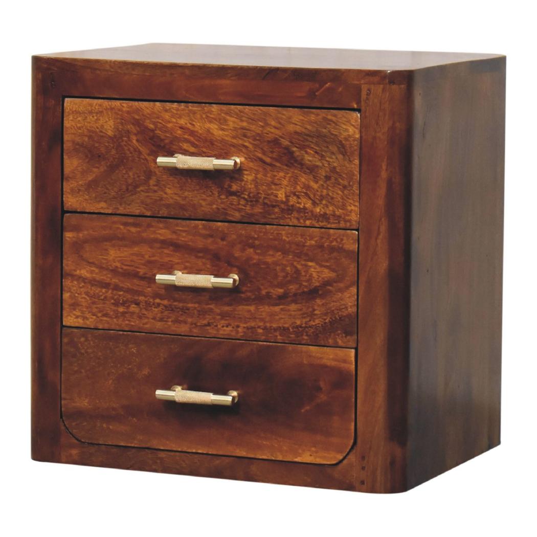 Luca Bedside Table | Compact Bedroom Storage | Contemporary Nightstand