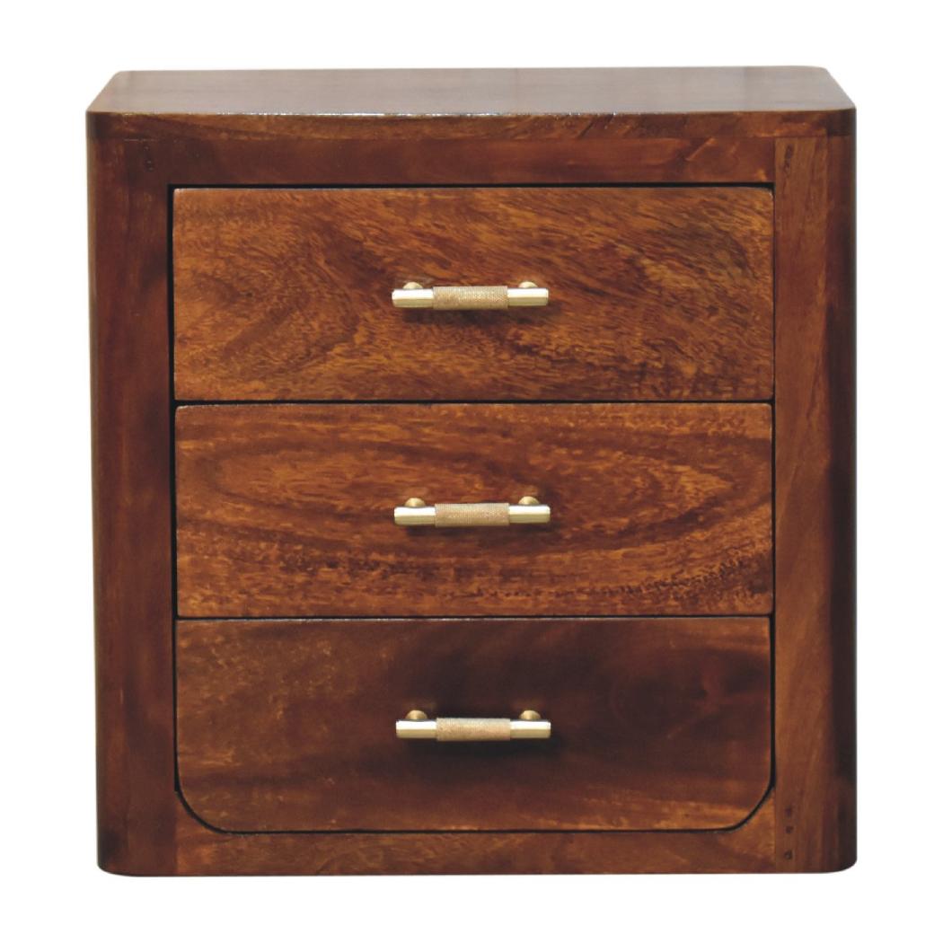 Luca Bedside Table | Compact Bedroom Storage | Contemporary Nightstand