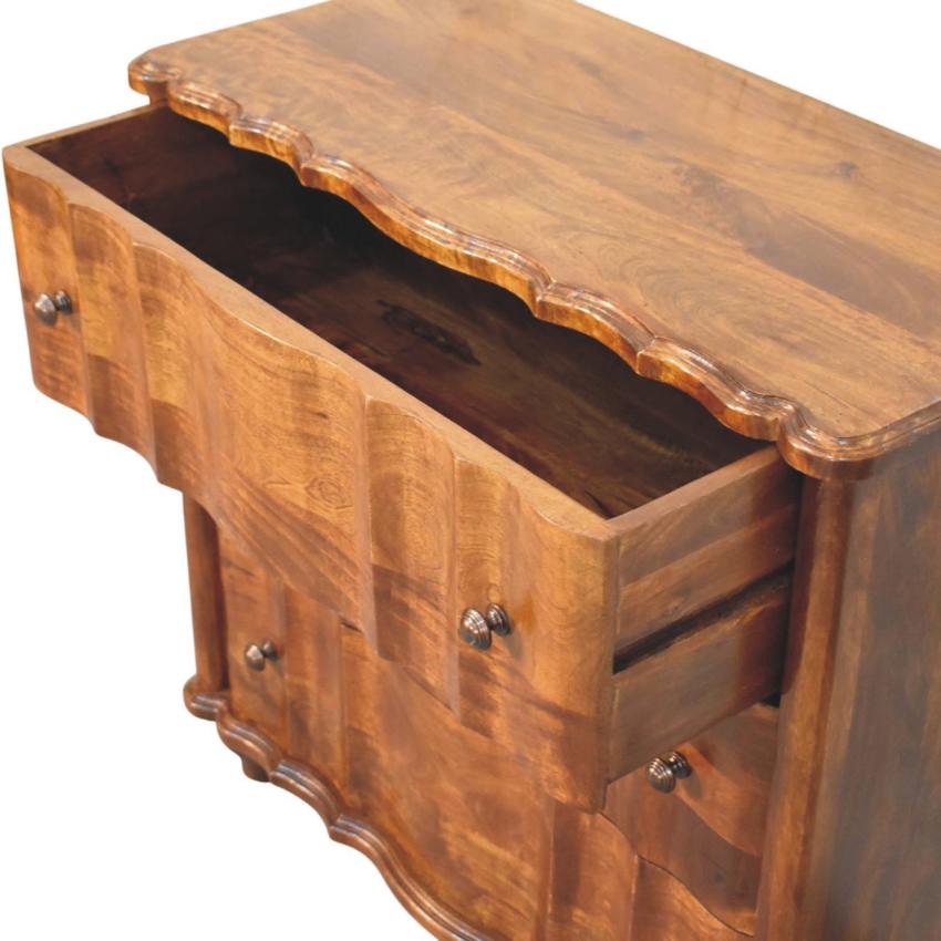 Lume 3 Drawer Chest | Roasted Timber Chest of Drawers