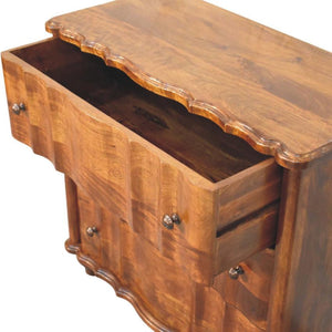 Lume 3 Drawer Chest | Roasted Timber Chest of Drawers