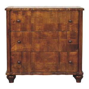 Lume 3 Drawer Chest | Roasted Timber Chest of Drawers