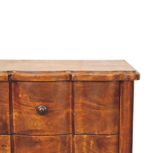 Lume Panel Bedside Table | Textured Timber Nightstand