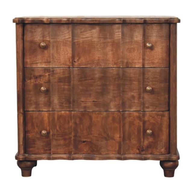 Lume Roasted Panel Chest | Warm Timber Storage Chest