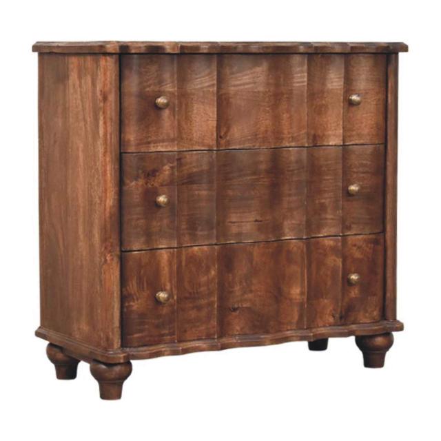 Lume Roasted Panel Chest | Warm Timber Storage Chest
