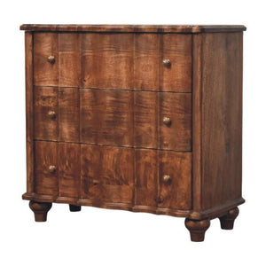 Lume Roasted Panel Chest | Warm Timber Storage Chest