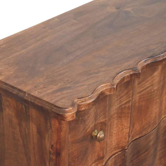 Lume Roasted Panel Chest | Warm Timber Storage Chest