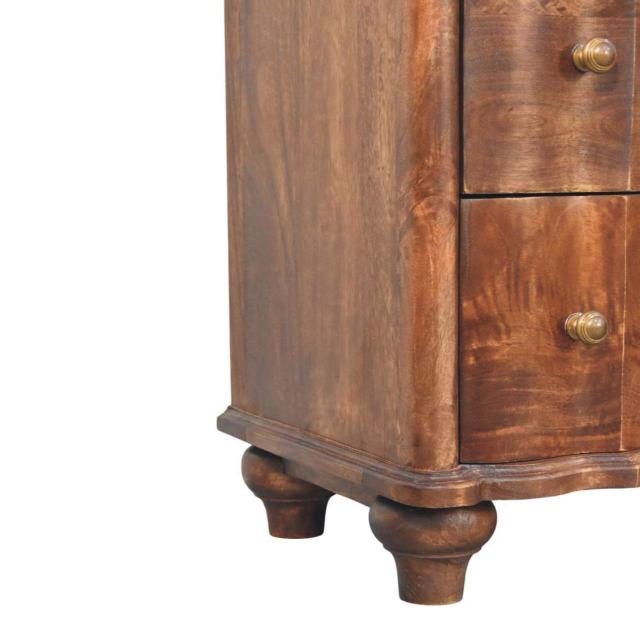 Lume Roasted Panel Chest | Warm Timber Storage Chest