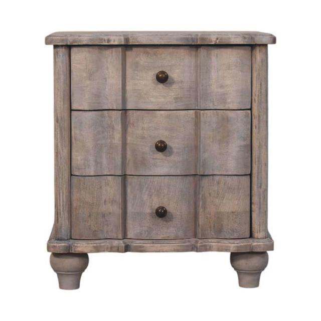 Lume Washed Bedside Table | Light Timber Nightstand | Relaxed Bedroom Storage