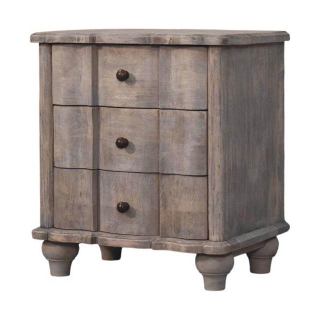 Lume Washed Bedside Table | Light Timber Nightstand | Relaxed Bedroom Storage