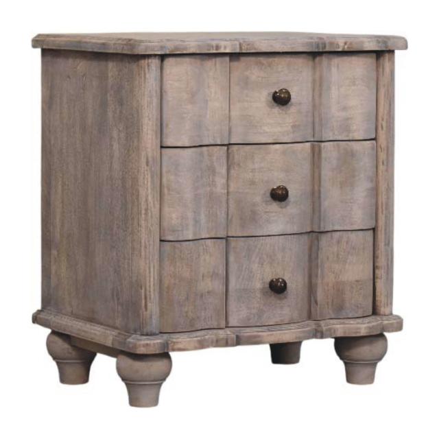 Lume Washed Bedside Table | Light Timber Nightstand | Relaxed Bedroom Storage