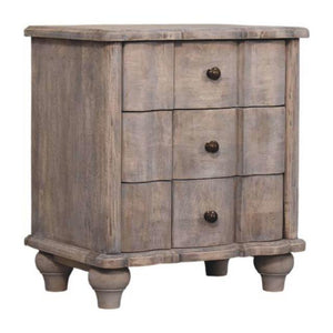 Lume Washed Bedside Table | Light Timber Nightstand | Relaxed Bedroom Storage