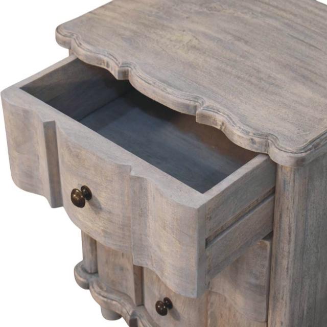 Lume Washed Bedside Table | Light Timber Nightstand | Relaxed Bedroom Storage